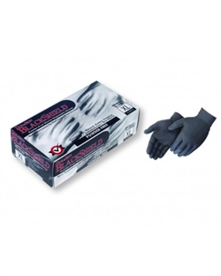 DuraSkin BlackShield Powder-Free 6 mil Black Nitrile Gloves MEDIUM